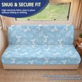 thumbnail image 2 of FUIALDOLG RV Couch Covers Stretchy Washable, Compatible with Camper Motorhome RV Jackknife Sofa Cover(Underwater Marine Life Line Art Pattern), 2 of 7