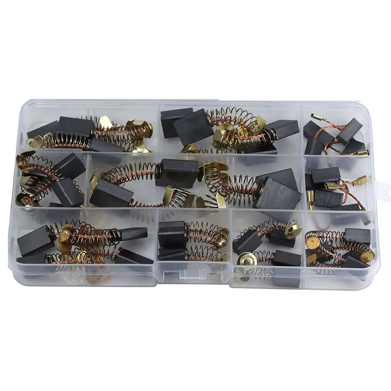 Uxcell Carbon Brushes For Electric Motors - 20mm X 6mm X 6mm (2-Pack) With Springs