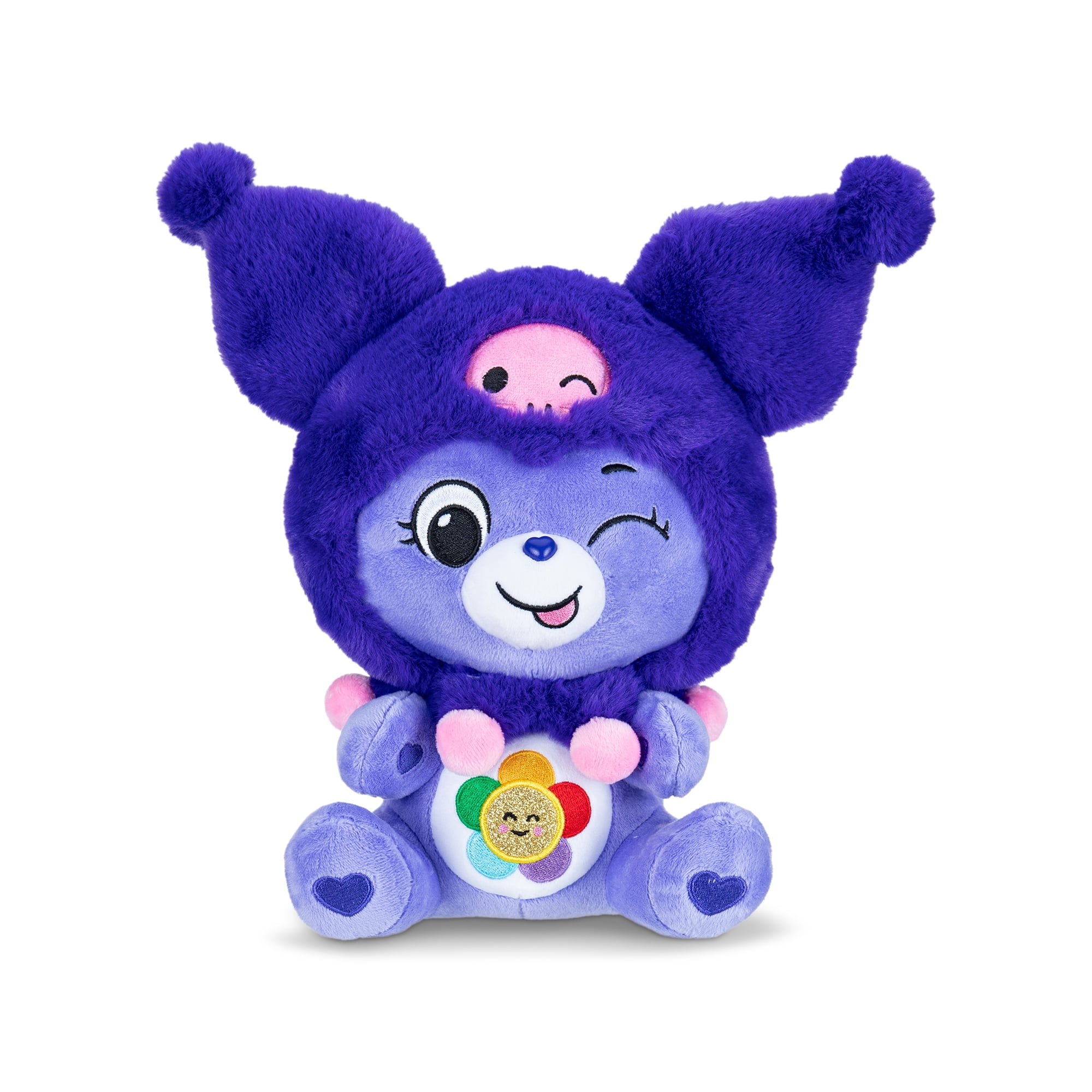 Care Bears x Hello Kitty , Harmony Bear as Kuromi, 10" Collectible Plush, Great Gift for Girls or Bo(图2)