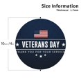 thumbnail image 2 of Zufioo Happy Veterans Day Print Leather Coaster Set, Decorative PVC Coasters 4-pack - Scald and Stain-resistant, Suitable for Home, Cafes, Restaurants-Round Shape, 2 of 6