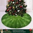 thumbnail image 6 of FMSHPON Abstract Green Clover Xmas Christmas Tree Skirt Stand Mat for Holiday Party Decoration Indoor Outdoor 36 inches, 6 of 6