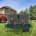 thumbnail image 3 of Skybound Kids Indoor and Outdoor Bungee Cord Trampoline with Enclosure, Green, 134 lbs, 3 of 10