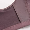 thumbnail image 5 of Wireless Bra For Seniors Button Front Clousre Push Up Bras Older Womens Floral Full Coverage Bralette Underwear, 46BC Purple, 5 of 7
