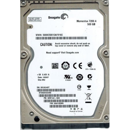 Seagate ST9500420AS P/N: 9HV144-500 F/W: 0001SDM1 WU 500GB