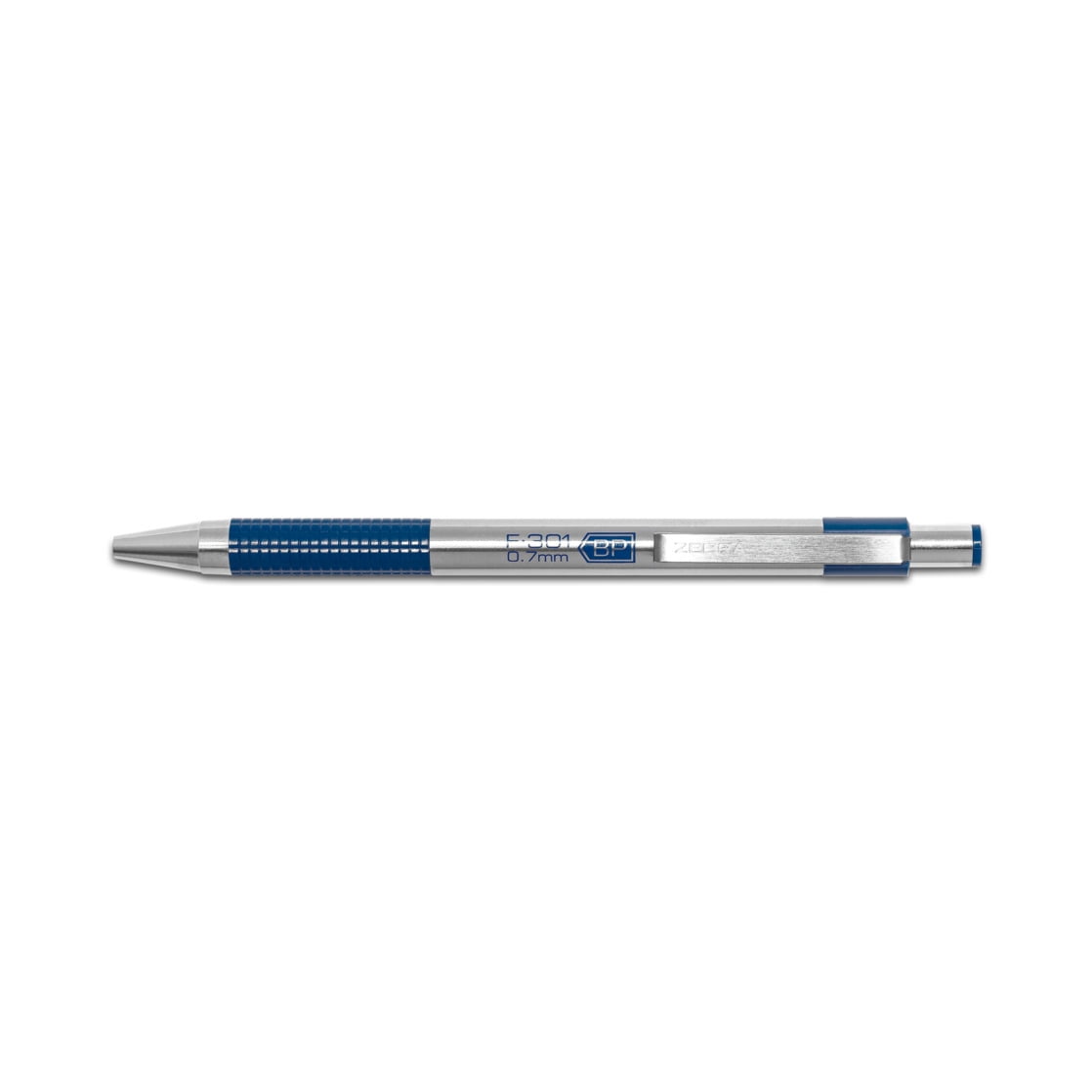 (3 pack) Zebra Pen F-301 Ballpoint Stainless Steel Retractable Pen, 0.7mm, Blue Ink, 2-Pack