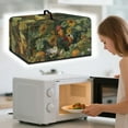 thumbnail image 3 of FOR U DESIGNS Chicken Sunflower Pumpkin Print Microwave Oven Dust Cover Portable Microwave Oven Folding Covers Stain Resistant Toaster Oven Case Protector with Top Handle-L, 3 of 8