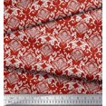 thumbnail image 3 of Soimoi Polyester Crepe Fabric Swirls & Floral Artistic Print Fabric by The Yard 52 Inch Wide, 3 of 3