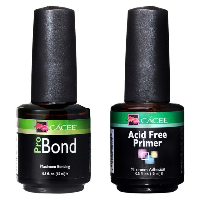 Cacee Nail Prep Set - Deshidratador de uñas ProBond e imprimación sin ácido (Pro Bond) Deshidratador de uñas y adhesivo para uñas de gel y ayuda acrílica para preparación de uñas imprimación de esmalt