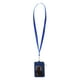 thumbnail image 2 of Tarjetero vertical de piel sintética de doble cara para identificación de empresa con cordón para el cuello. Azul, 2 of 9