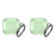 thumbnail image 1 of Funda Protectora Transparente Con Mosquetón TPU para Airpods 4 (Transparente) Verde, 1 of 5