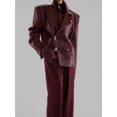 thumbnail image 3 of Chaquetas irregulares de piel para mujer, abrigos informales con cremallera y cuello vuelto, ropa de calle moderna, otoño e invierno, 2024, 3 of 5