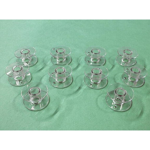 Teamwork 10 Transparent Class 15J Plastic Bobbins #085128