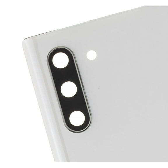 Replacement Back Cover Glass With Camera Lens Compatible For Samsung Galaxy Note 10 (Service Pack) (Aura White)