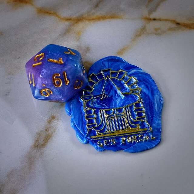 Sage'S Stones - Purp/Blue Acrylic Polyhedral Dice Set Rpg Dnd Dungeons Dragons