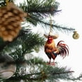 thumbnail image 5 of Christmas Rooster Ornament, Acrylic Carved Pendant, Xmas Tree Hanging Decorations, Unique Holiday Animal Pendant, Festive Acrylic Hanging Ornament, Farmhouse Christmas Decor, Holiday Party Decoration, 5 of 7
