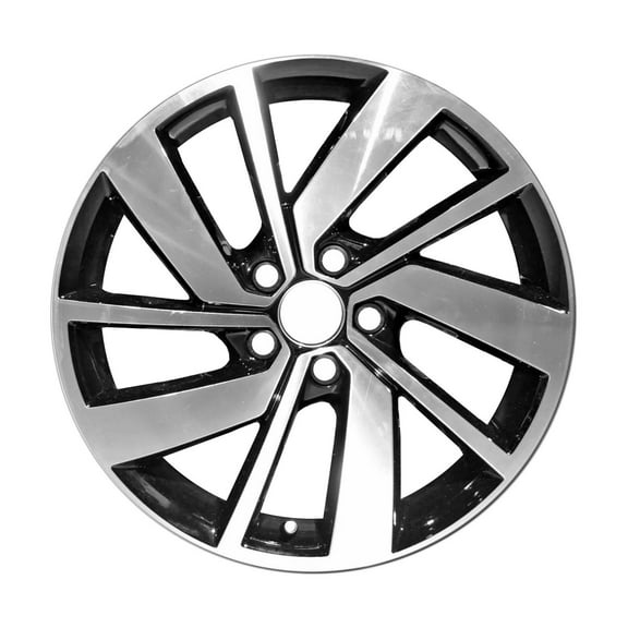 New Aftermarket Machined and Painted Gloss Black Aluminum Wheel 18 x 7.5 fits 2019-2021 Volkswagen Jetta