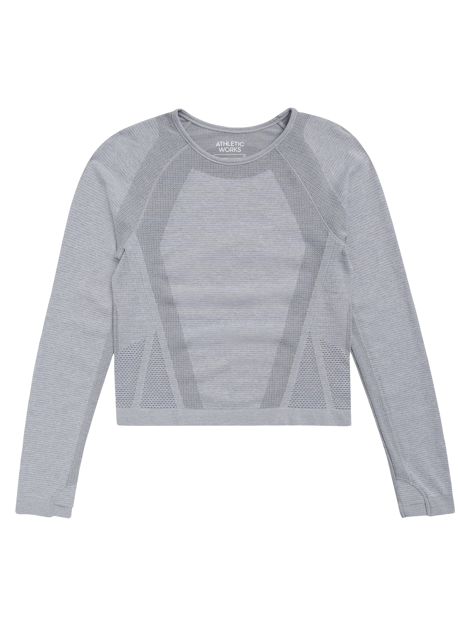 Athletic Works Girl's Active Long Sleeve Seamless Tee, 2-Pack, Sizes 4-18