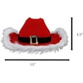 thumbnail image 3 of Blinkee A1340-NL Non Light Up Christmas Cowboy Santa Clause Western Holiday Hat, Red, 3 of 4