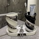 thumbnail image 5 of Toystoory Taza para cepillo de dientes de baño, soporte para cepillo de dientes, borde para taza, soporte para dental, enjuague bucal, soporte Juegos de accesorios de baño Blanco, 5 of 6