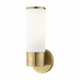 thumbnail image 2 of Livex Lighting Lindale Antique Brass 1 Light Wall Sconce, 2 of 4
