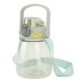 thumbnail image 3 of Jarra de agua de plástico con tapa de pajita, 1100 ml, a prueba de fugas y derrames, botella grande para niños y mujeres, verde, portátil con correa, 3 of 8