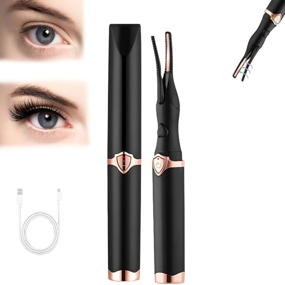 RAGUPEL 2026 New Eyelash Curler, Heated Eyelash Curler for Women, Mini Electric, 3 Temperature, 10 Seconds Quick Heating, Anti-Scalding, Natural Curling (Black)