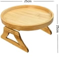 thumbnail image 2 of Foldable Wooden Table Sofa Armrest Tray Snack Storage Rack Tray Oven Grill Rack And Tray Non Stick, 2 of 8