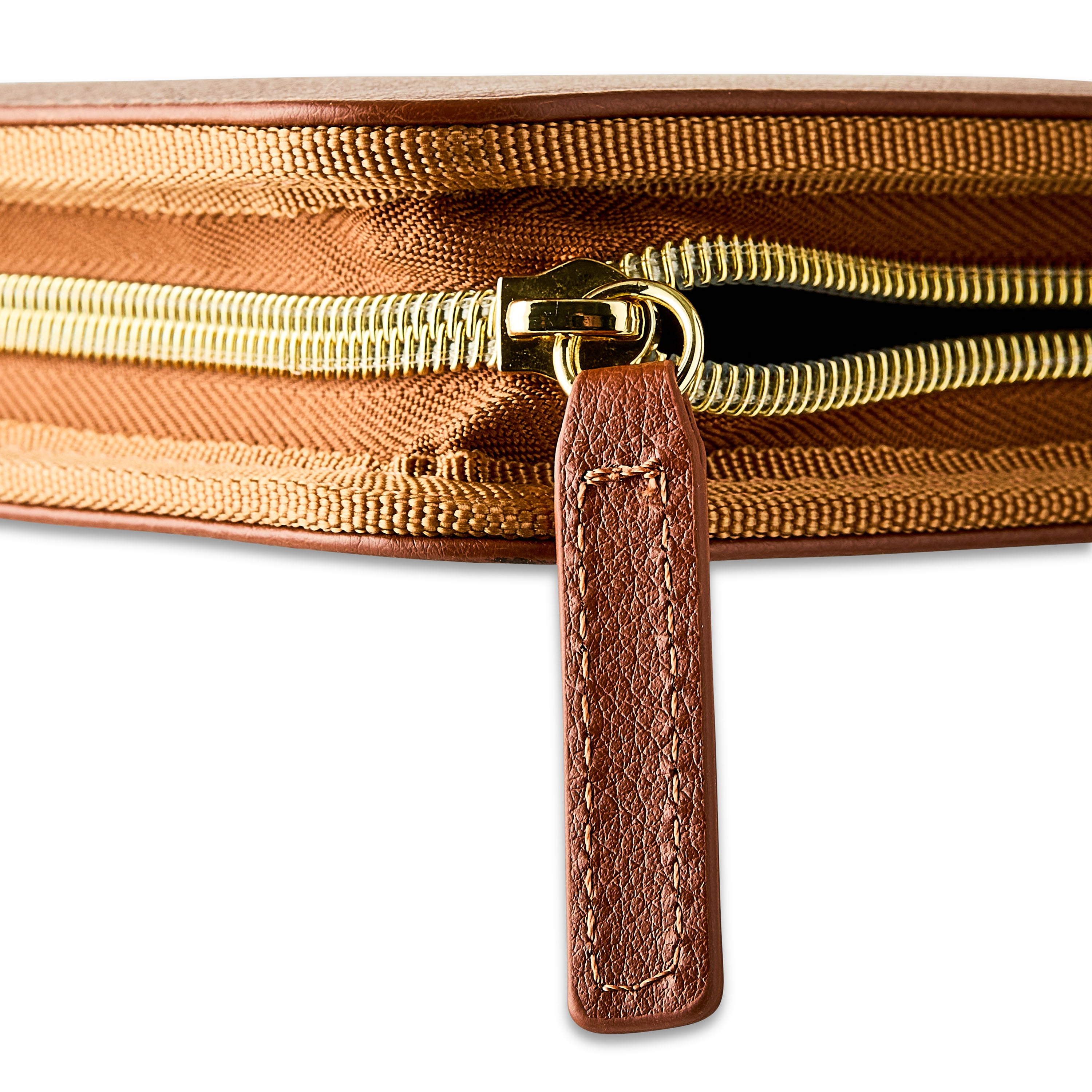 Pen+Gear+ Zipper Simulated Leather Padfolio, 10" x 13", Cognac Brown, 40 Sheets