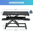 thumbnail image 2 of FITUEYES Standing Desk Converter 36inch Stand Up Desk Tabletop Workstation for Dual Monitor Riser SD309101WB-T, 2 of 6