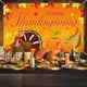 thumbnail image 1 of Fiudx Liquidación navideña Fondo de tela con temática de Acción de Gracias Serie naranja y amarilla Cosechas de Acción de Gracias Calabaza Hoja de arce Pavo Decoración de fiesta, 1 of 6