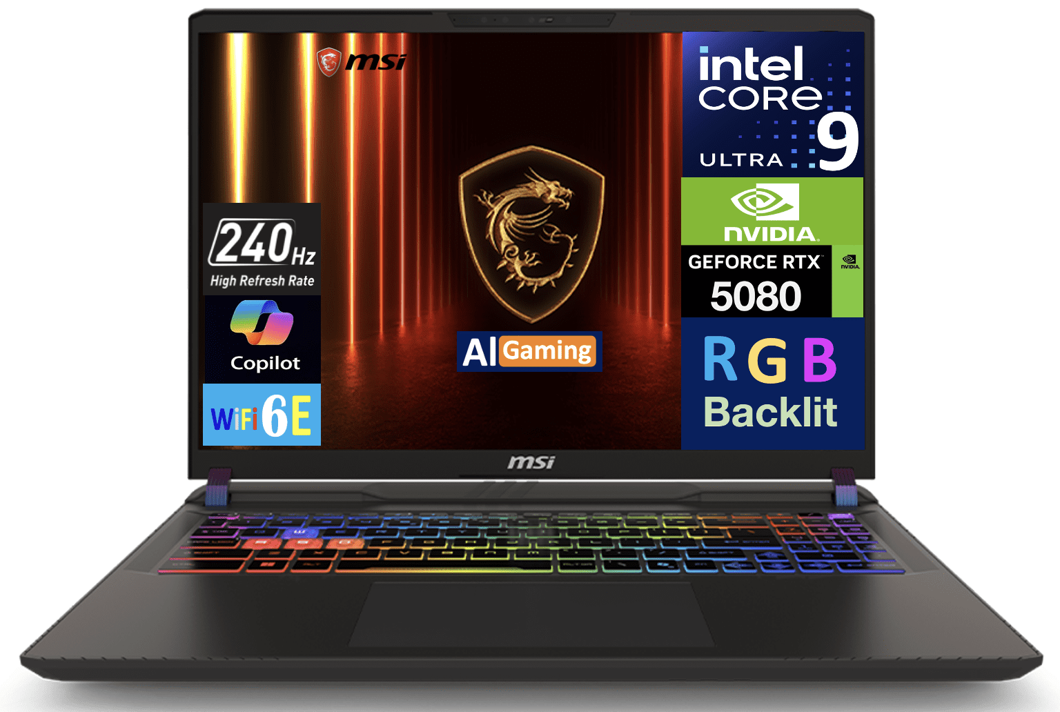 MSI Vector AI Gaming Laptop 16.0in 240Hz WQXGA Display (Intel