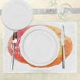 thumbnail image 3 of Ambesonne Saying Place Mats Set of 4, Grungy Art, Standard Size, Dark Coral Orange Yellow, 3 of 6
