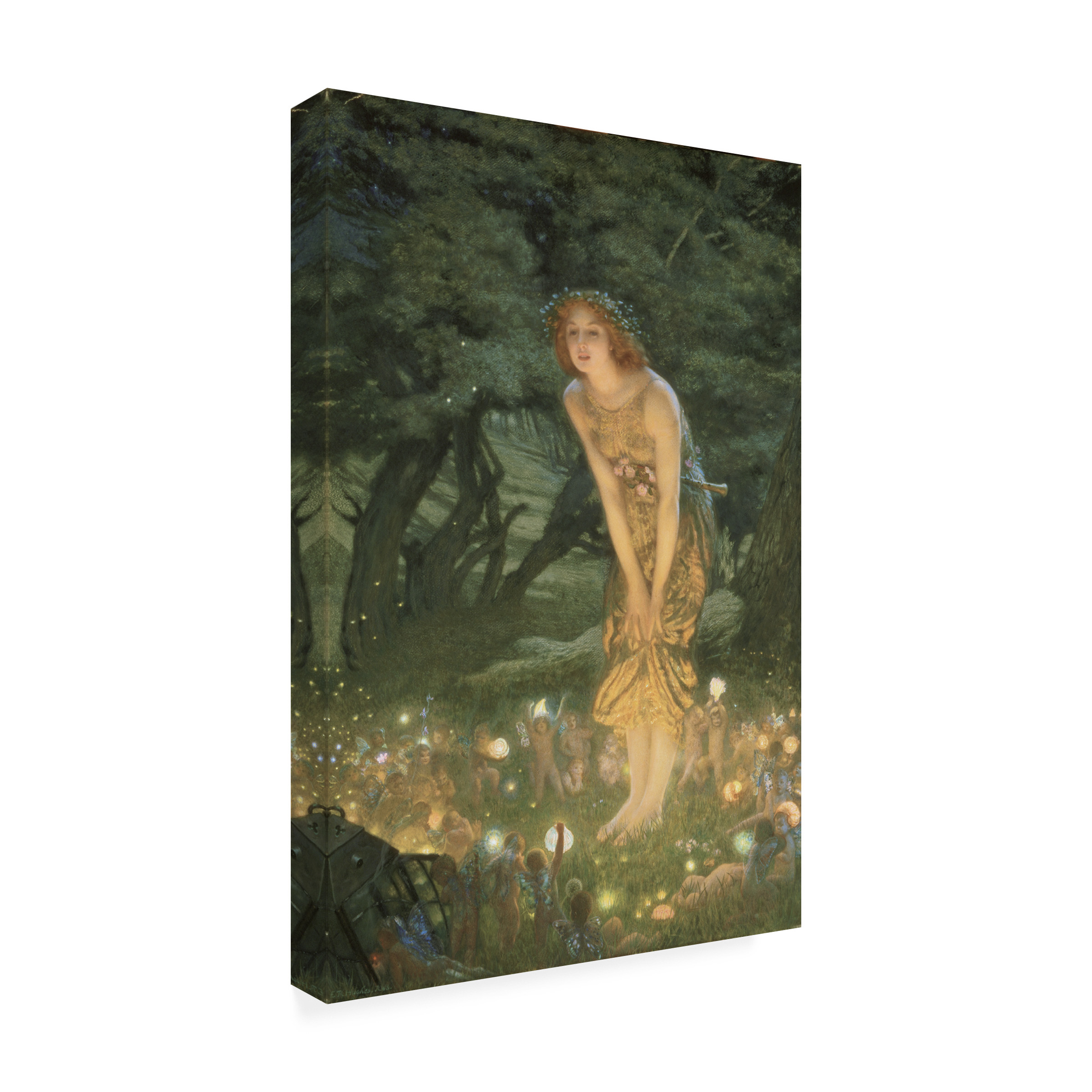 Trademark Fine Art Edward Robert Hughes Midsummer Eve Canvas Wall Art - 30x47