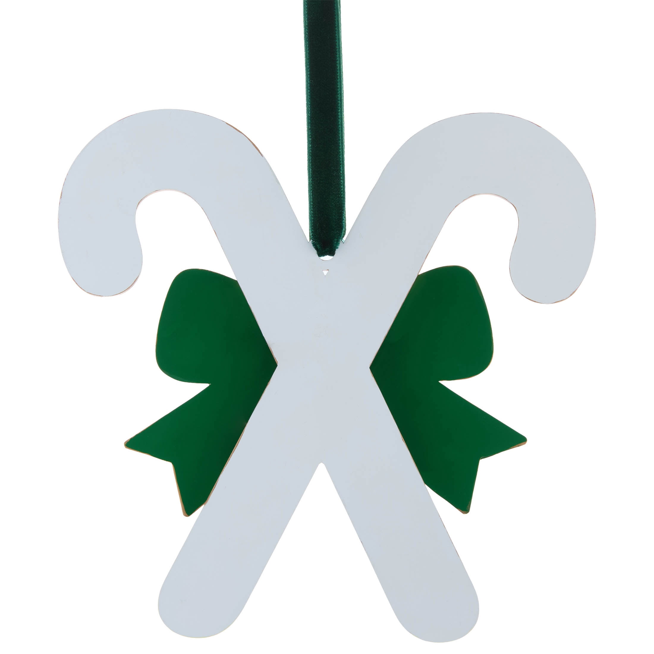 Red, White and Green Candy Cane and Bow Christmas Ornament, 5.5", by Holiday Time