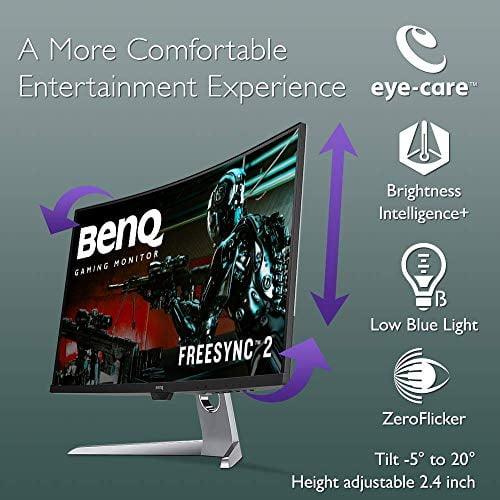 BenQ EX3203R 32 144Hz VA Curved Computer Gaming Monitor WQHD (2560x1440) with FreeSync2, USB-C, 2x HDMI, HDR, Edge to Edge and Brightness Intelligence Plus Technology - Walmart.com