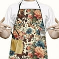 thumbnail image 2 of Pioneer Flower Floral Print Pattern Apron-Garden Aprons for Women with Pockets-Cotton Linen Waterproof Kitchen Cooking Gardening Aprons Adjustable for Kitchen,Cooking,BBQ and Salon 33x27 Inch, 2 of 7