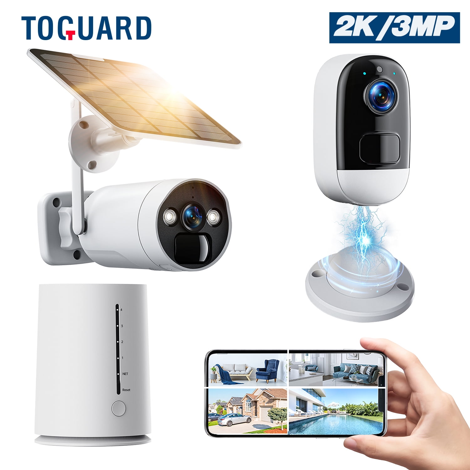 Toguard Solar Wireless Security Camera System (3MP, Nigeria Ubuy