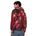 thumbnail image 4 of Wukai Berry Infused Refreshment Print Men's Zip-Up Hoodie,Fleece Full-Zip Hoodie for Men, Hooded Sweatshirt-Medium, 4 of 5