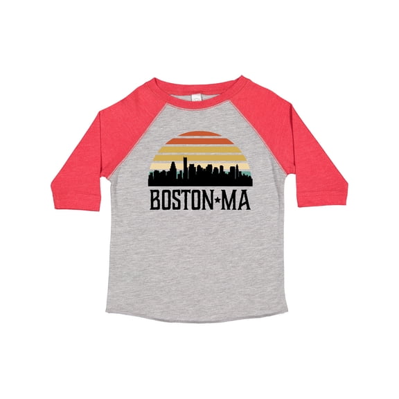 Inktastic Boston Massachusetts Skyline Sunset Boys or Girls Toddler T-Shirt