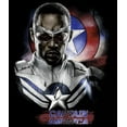 thumbnail image 2 of Junior's Marvel The Falcon and the Winter Soldier Captain America Pose Sam  Graphic Tee Black 2X Large, 2 of 3