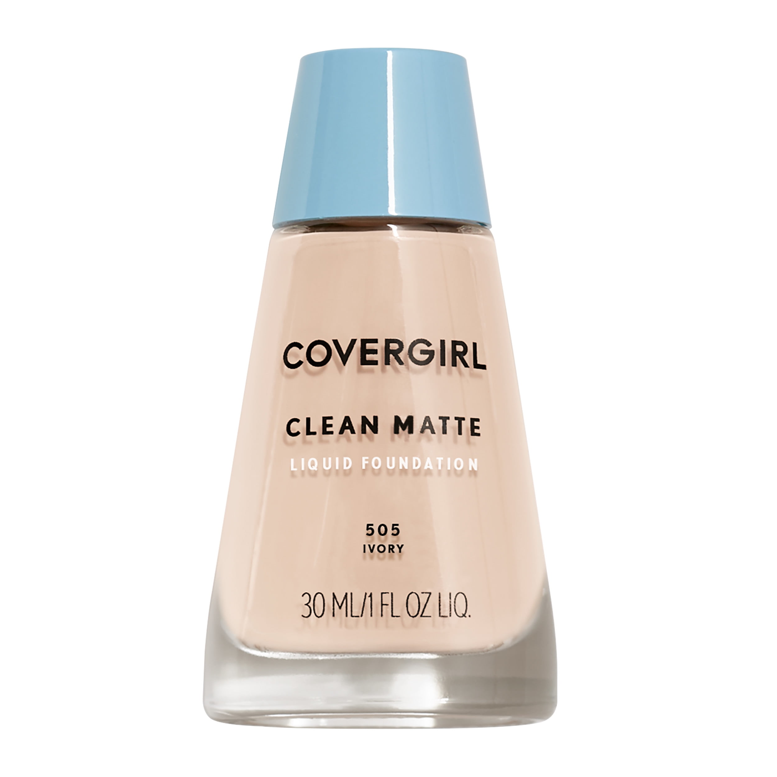 COVERGIRL Clean Matte Liquid Foundation, 505 Ivory, 1 fl oz, Liquid