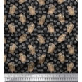thumbnail image 1 of Soimoi polyester Crepe Fabric Footprint,Bear & Arrow African Decor Fabric Printed Yard 42 Inch Wide, 1 of 1