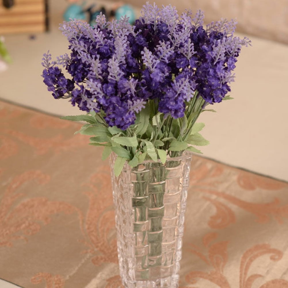 10 Heads Bouquet Silk Artificial Lavender Fake Garden Plant Flower Home Decor 