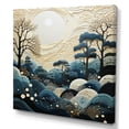thumbnail image 2 of Designart "Japon Art Blue peaceful Zen Minamlism Landscape IV" Japanese Metal Wall Decor, 2 of 5