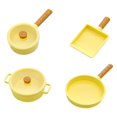 thumbnail image 1 of 4 ollas de cocina a escala 1/6 para casa de muñecas, decoración para cafetería, bar, cocina de muñecas BJD amarillo, 1 of 8