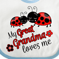 thumbnail image 4 of Inktastic My Great Grandma Loves Me with Cute Ladybugs Boys or Girls Baby Bib, 4 of 4