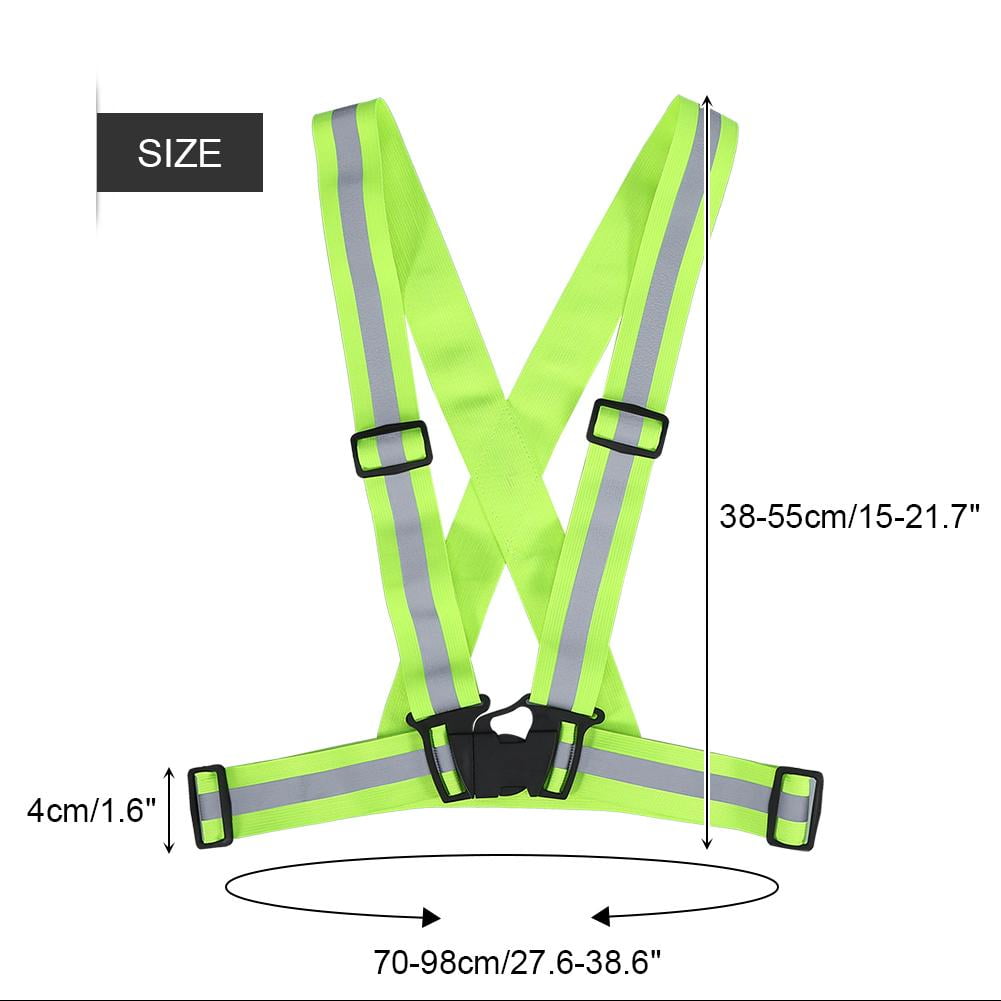 Herwey Reflective Vest Adjustable Elastic Safety Vest Strap for Running ...