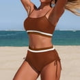 thumbnail image 5 of Afdoent Women's Tankini Swimsuits Athletic Strap Tankini Swimsuit Two Piece Swimwear With And Adjustable Ties Beach Summer Outfits, 5 of 6