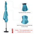 thumbnail image 4 of KISS THE WATER 10 x 6.5ft LED Outdoor Patio umbralle Outside Table Umbrellas,Polyester canopy,Lake Blue., 4 of 7