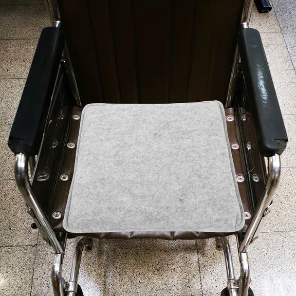 COMPUKAS Multi-Purpose Needle Felting Chair Cushion in Light Grey, Comfortable Office and Home Seat Pad